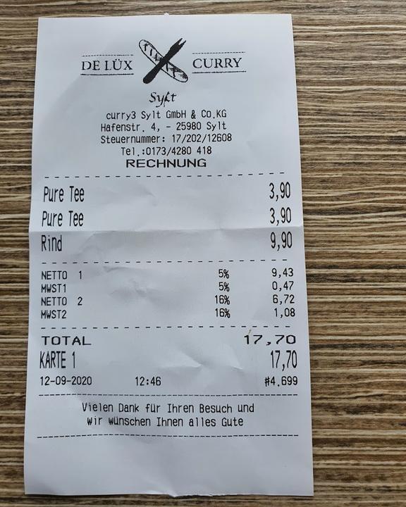 De Lüx Curry Sylt